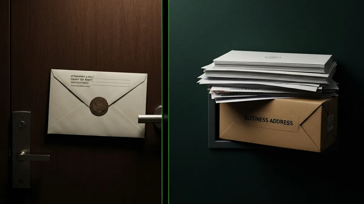 Business address vs registered agent: why they're not the same thing